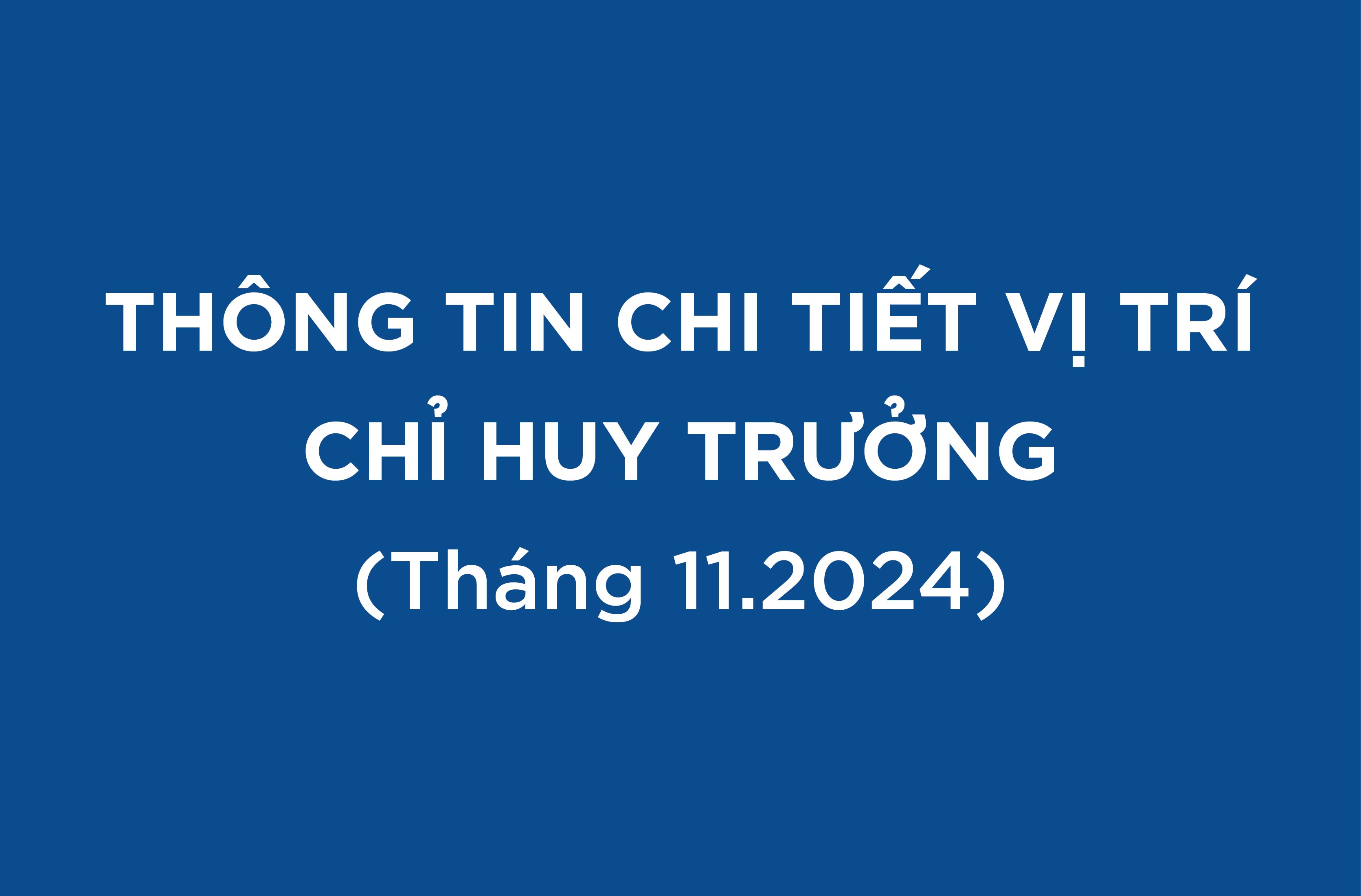 CHỈ HUY TRƯỞNG (SL:2)