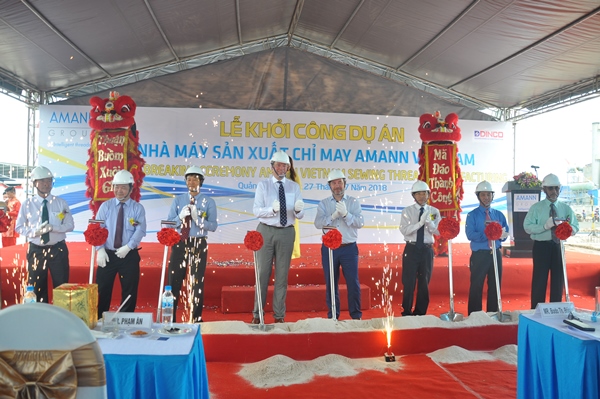 KHỞI CÔNG XÂY DỰNG NHÀ MÁY SẢN XUẤT CHỈ MAY AMANN VIỆT NAM