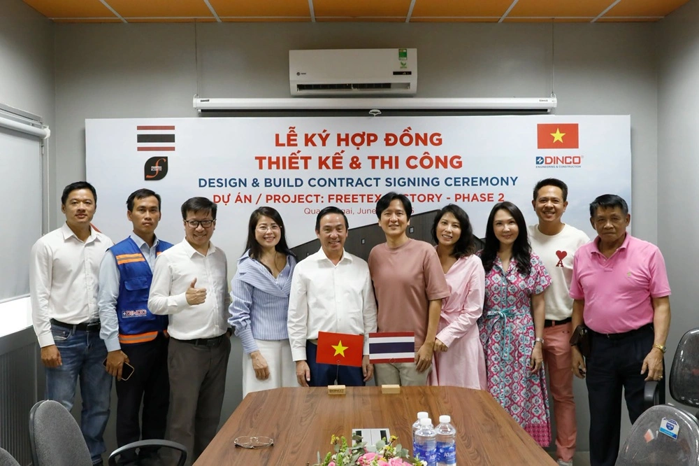 FREETEX THÁI LAN TIN CHỌN DINCO E&C LÀM TỔNG THẦU DESIGN & BUILD CHO DỰ ÁN NHÀ MÁY TẠI VIỆT NAM